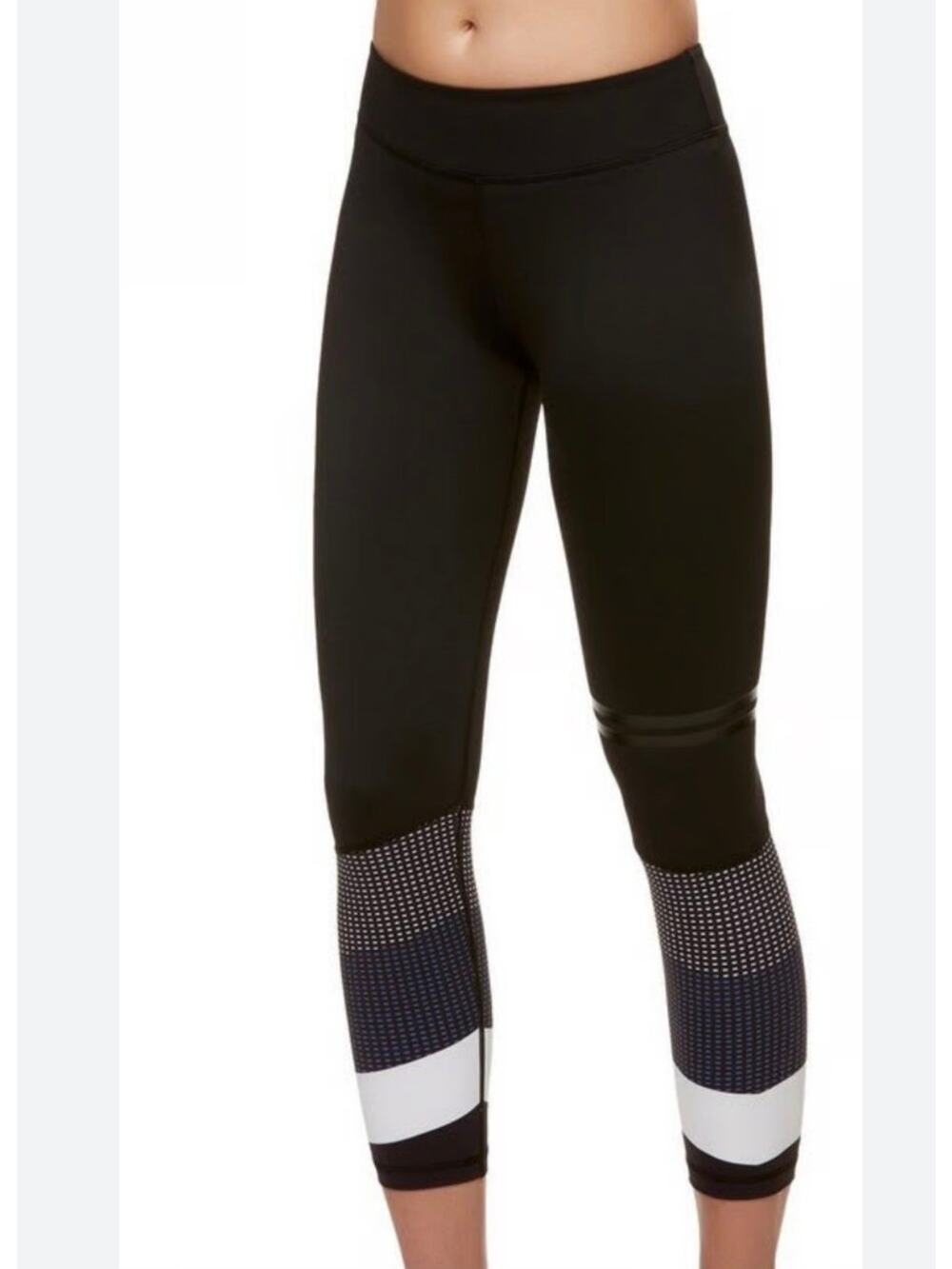 Lilybod black and blue cropped athletic legging pants size medium M B161